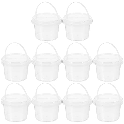 LUOZZY 10-Piece Gallon Buckets with Gamma Seal Lid for Kitchen Storage