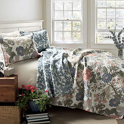 Lush Decor Sydney Floral Leaf Quilt Bedding Set