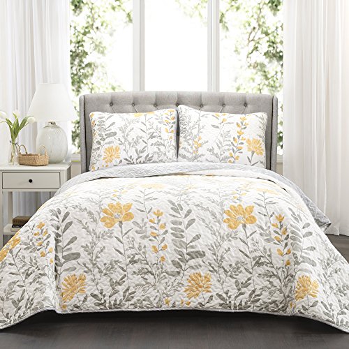 Lush Decor Yellow Aprile Quilt Bedding Set