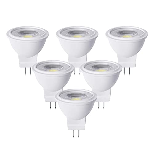 Lustaled MR11 LED Bulb 3W Low Voltage Landscape Light Bulbs Warm White 6Pack