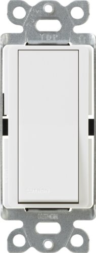 Lutron Claro 15 Amp On/Off 4-Way Switch, CA-4PS-WH, White