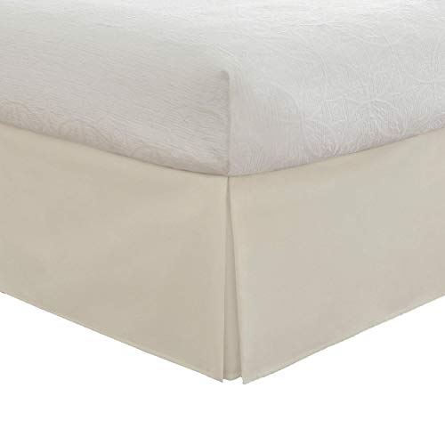 Lux Hotel Queen Ivory Bed Skirt, 14 Inch Drop
