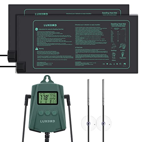 LUXBIRD Seedling Heat Mat and Digital Thermostat Combo Set