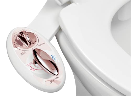 Rose Gold LUXE Bidet NEO 320: Dual Nozzle, Non-Electric, Self-Cleaning