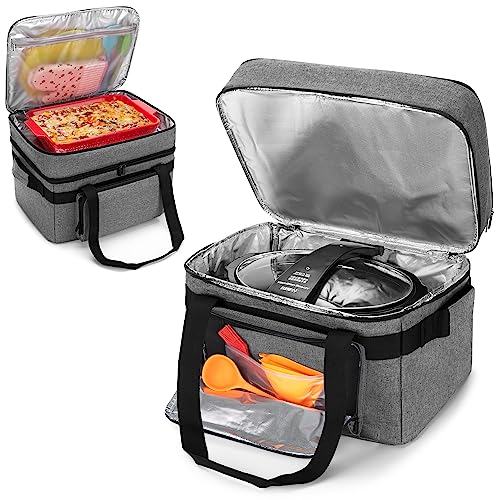  HOMEST Slow Cooker Bag for Crock-Pot 6-8 Quart, Insulated Travel  Carrier with Easy to Clean Lining, Carry Case with Top Zip Compartment and  Accessory Pocket: Home & Kitchen
