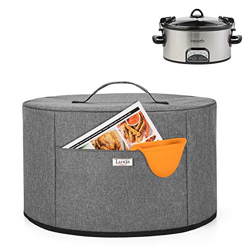 YARWO Slow Cooker Travel Bag with Bottom Board Compatible with Crock-Pot  and Hamilton Beach 6-8 Quart Oval Slow Cooker, Double Layers Slow Cooker