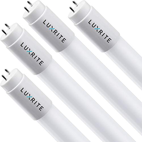 LUXRITE 4FT LED Tube Light, 13W, 4000K Cool White, 4 Pack