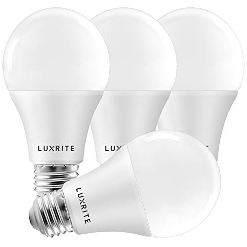 LUXRITE A19 LED Light Bulbs 100W Equivalent Dimmable