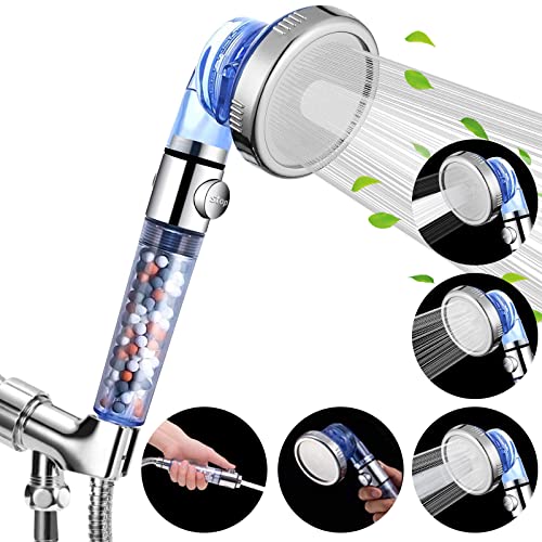 Luxsego Filtered Shower Head with 4 Modes and Water Saving Design