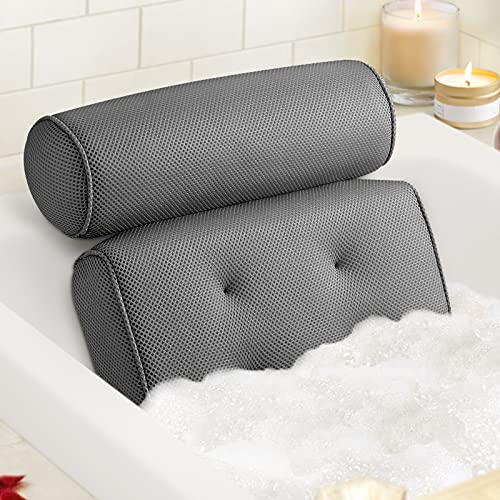 LuxStep Bath Pillow with 6 Non-Slip Suction Cups