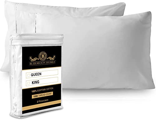 Luxurious 100% Egyptian Cotton Pillow Case Set - White