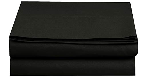 Luxurious 1500 Thread Count Egyptian Quality Flat Sheet (Black)