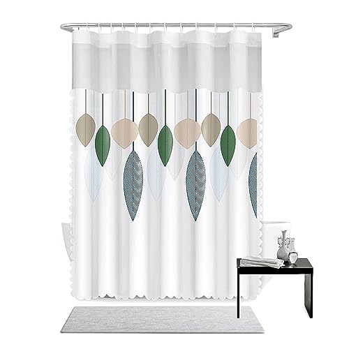 Luxurious and Practical: Aokeyee Shower Curtain Set with Wavy Edge