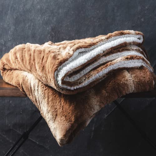 Luxurious Faux Fur Throw Sherpa Blanket