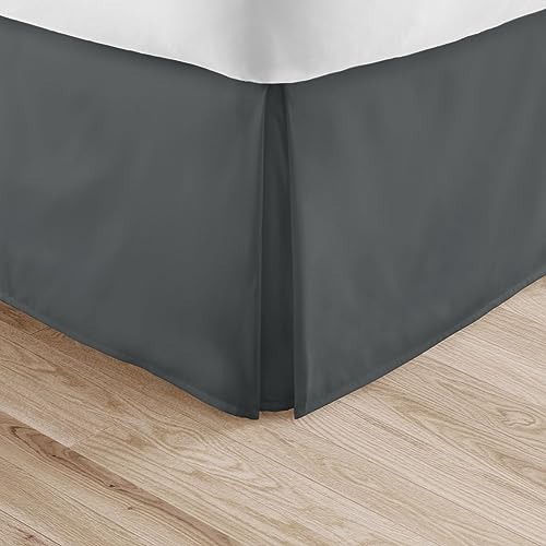 Luxurious Pleated Bed Skirt, Queen, Gray