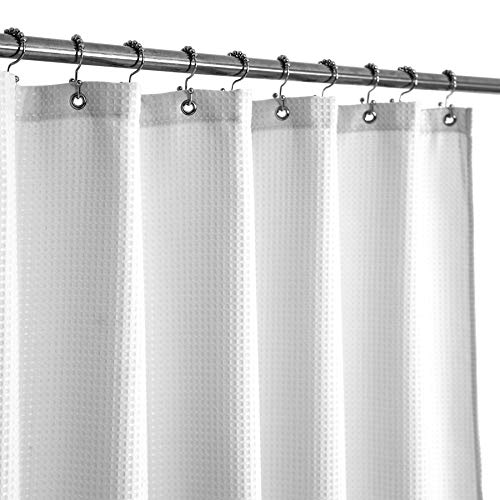 Luxurious Short Shower Curtain with Waffle Weave