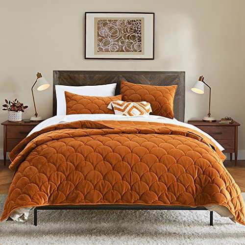 Luxurious Velvet Quilt Set for King Size Bed