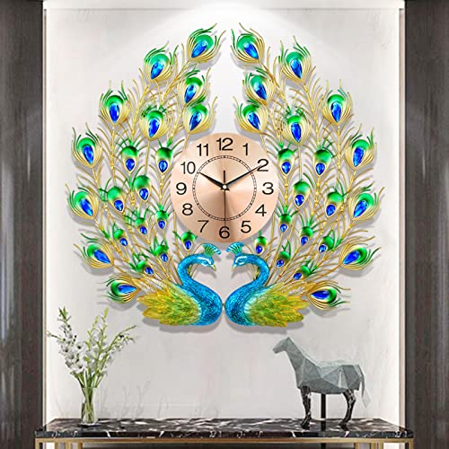 Luxury Decorative Peacock Wall Clock
