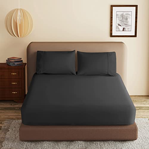 Luxury Egyptian Cotton Fitted Sheet Queen Size, 600 Thread Count