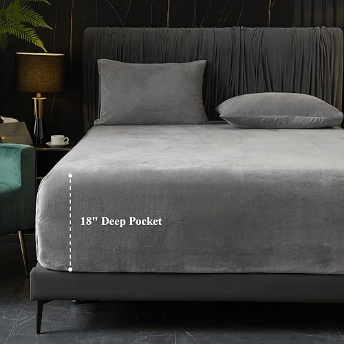 Luxury Flannel Bed Sheets with 18” Extra Deep Pocket