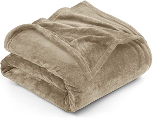 Luxury Fuzzy Soft Camel King Size Blanket
