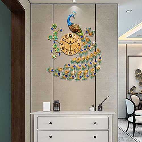 Luxury Metal Non-Ticking Silent Art Decorative Modern Big Wall Clock