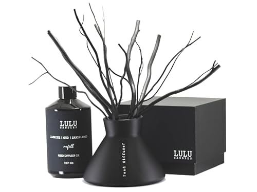 Lulu Candles Luxury Aromatherapy Diffuser Set: Jasmine, Oud, Sandalwood