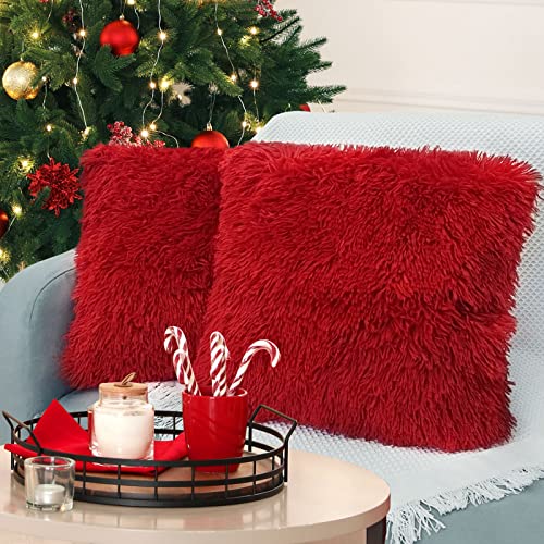 Luxury Soft Faux Fur Throw Pillow Covers Decor