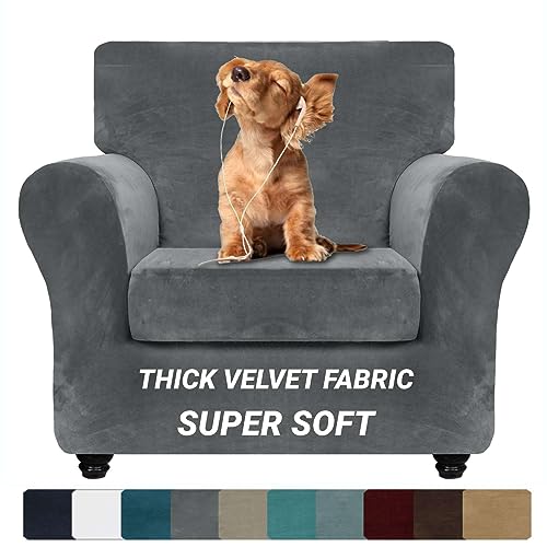Luxury Velvet Chair Slipcovers with Arms