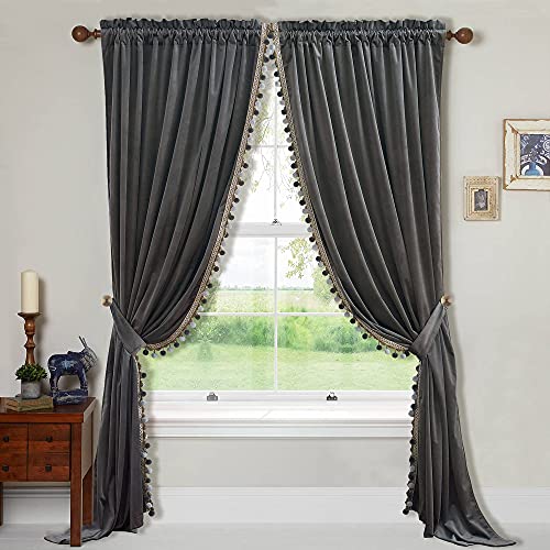Luxury Velvet Pompom Curtains
