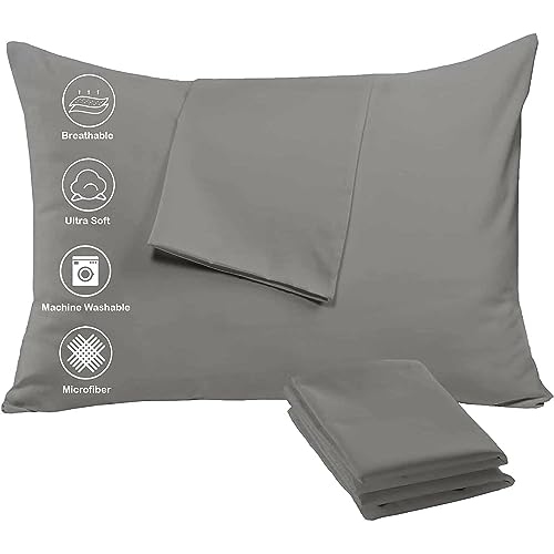 Luxury Zippered Pillow Protectors - 4 Pack