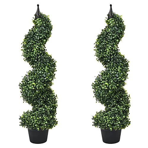 Lvydec 2 Pack Artificial Boxwood Topiary Tree