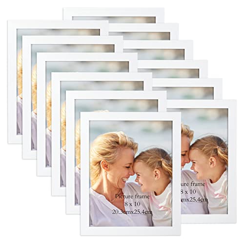 Lyeasw 8x10 Picture Frames White 12 Pack