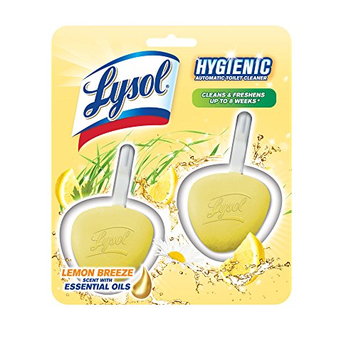 Lysol Auto Toilet Cleaner, Lemon Breeze Scent, 2 Count