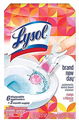 Lysol Mango & Hibiscus Click Gel Toilet Cleaner, 6-Pack