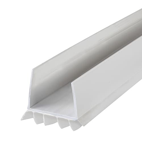M-D Building Products 36-Inch White Vinyl U-Shape Cinch Slide-On Under Door Seal