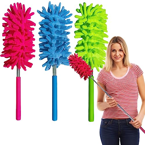 M-Jump Retractable Long-Reach Duster for Cleaning All Surfaces