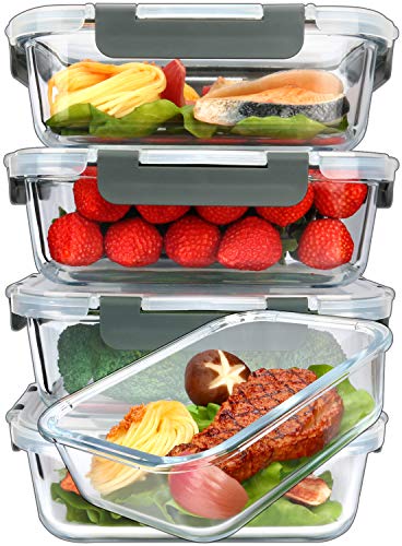M MCIRCO Glass Meal Prep Containers