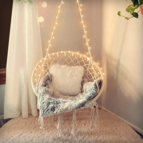 Macrame Swing Chair with Lights and Hardware Kits - KASHAN