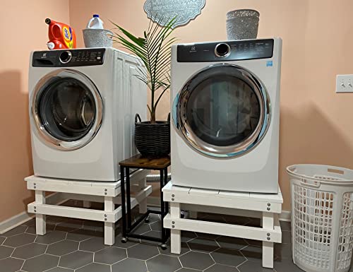Custom Wood Laundry Pedestal | Fits All Washer & Dryer Brands | Made in USA