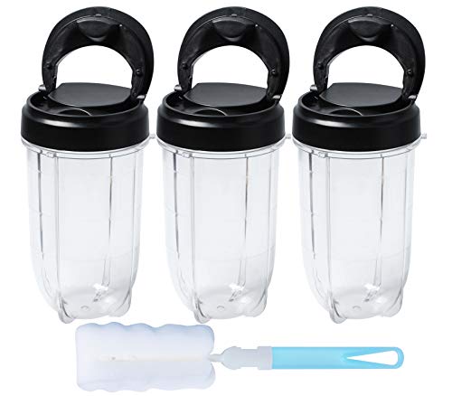 Magic Bullet Replacement Cups with Flip Top Lid