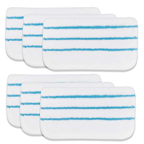 Magicmops 6 Pack Washable Microfiber Steam-Mop Cleaning Pads