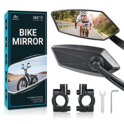 MAGICYCLE Bike Mirrors - Wide View Rearview Mirror for Bicycles