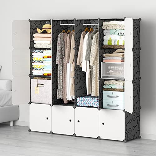 Portable Wardrobe Closet with 16 Cubes by MAGINELS