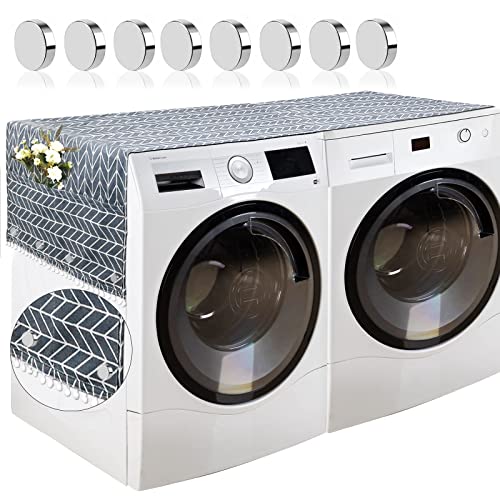 Ericlin 2Pack Washer and Dryer Covers,Top Load Washing Machine Cover Laundry Dryer Protect Cover Dustproof Waterproof Zipper Design for Easy Use Fit