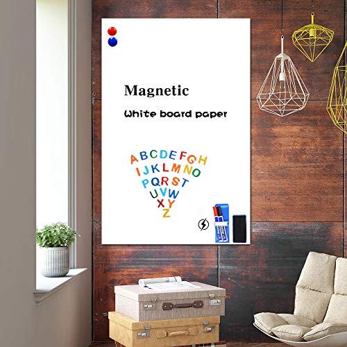  Dry Erase Whiteboard Sticker Wall Decal, Self-Adhesive White  Board Peel Stick Paper for School,Office,Home,Kids Drawing with 3 Water Pen  78.7x17.7 : Office Products
