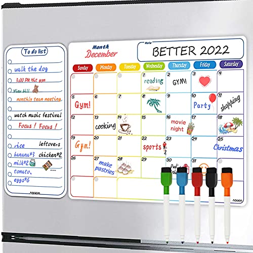 Magnetic Dry Erase Refrigerator Calendar