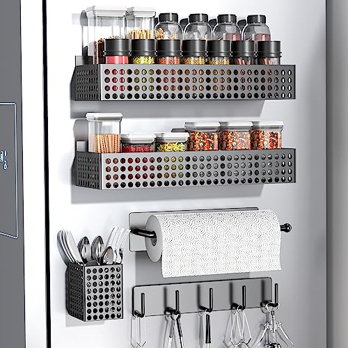 Magnetic Spice Rack and Organizer for Refrigerator