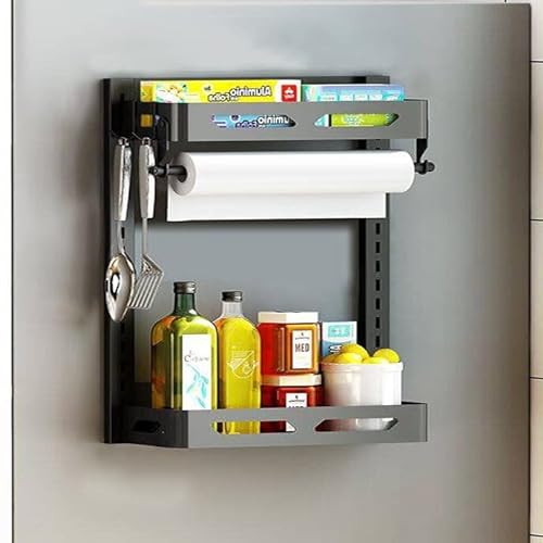 Magnetic Spice Rack with Paper Towel Holder