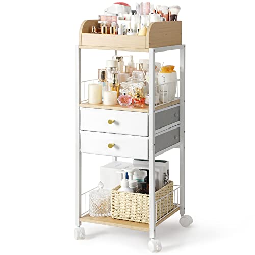 Makeup Organizer with Drawers and Floor Skincare Organizers